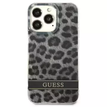 Чохол Guess GUHCP13LHSLEOK iPhone 13 Pro / 13 6,1" szary/сірий Leopard