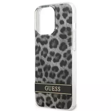 Чохол Guess GUHCP13LHSLEOK iPhone 13 Pro / 13 6,1" szary/сірий Leopard