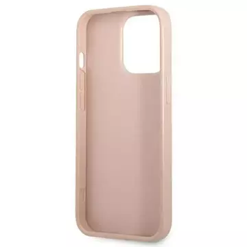 Чохол Guess GUHCP13XPSATPP для Apple iPhone 13 Pro Max 6.7" pink/pink hardcase SaffianoTriangle Logo Cardslot