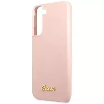 Чохол Guess GUHCS23SLSLMGPP для Samsung Galaxy S23 S911 pink/pink hardcase Silicone Script Metal Logo