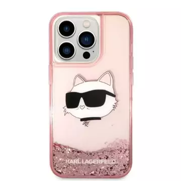 Чохол Karl Lagerfeld KLHCP14XLNCHCP для iPhone 14 Pro Max 6.7" hard case Glitter Choupette Head pink/pink