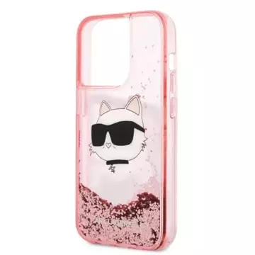 Чохол Karl Lagerfeld KLHCP14XLNCHCP для iPhone 14 Pro Max 6.7" hard case Glitter Choupette Head pink/pink