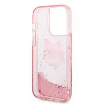 Чохол Karl Lagerfeld KLHCP14XLNCHCP для iPhone 14 Pro Max 6.7" hard case Glitter Choupette Head pink/pink