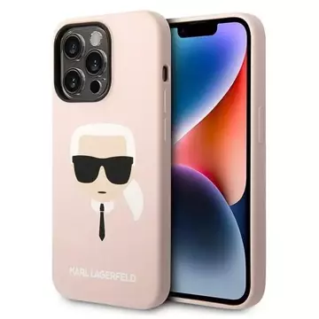 Чохол Karl Lagerfeld KLHMP14XSLKHLP для iPhone 14 Pro Max 6,7" Hardcasek Silicone Karl`s Head Magsafe clearróżowy/light pin