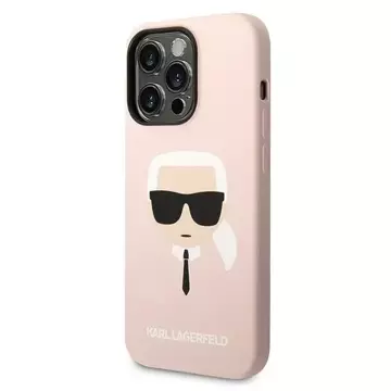 Чохол Karl Lagerfeld KLHMP14XSLKHLP для iPhone 14 Pro Max 6,7" Hardcasek Silicone Karl`s Head Magsafe clearróżowy/light pin