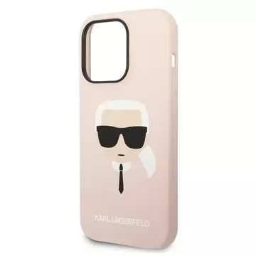 Чохол Karl Lagerfeld KLHMP14XSLKHLP для iPhone 14 Pro Max 6,7" Hardcasek Silicone Karl`s Head Magsafe clearróżowy/light pin