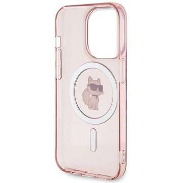 Чохол Karl Lagerfeld KLHMP15LHFCCNOP для iPhone 15 Pro 6.1" Red/Pink Hardcase IML Choupette MagSafe