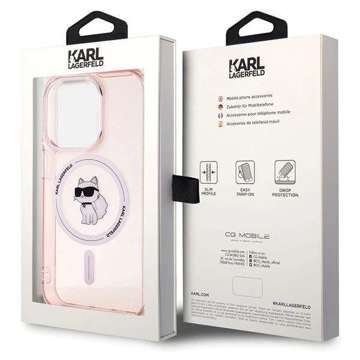 Чохол Karl Lagerfeld KLHMP15XHFCCNOP для iPhone 15 Pro Max 6.7" Red/Pink Hardcase IML Choupette MagSafe