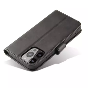 Чохол Magnet Phone Case для iPhone 13 елегантний чохол з кришкою-відкидом і функцією підставки чорний