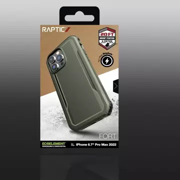 Чохол Raptic Fort Case iPhone 14 Pro Max з броньованим покриттям MagSafe зелений