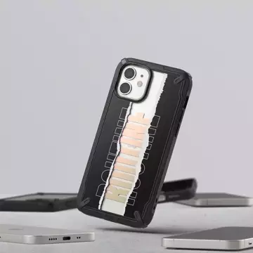 Чохол Ringke Fusion X Design броньований чохол з рамкою для iPhone 12 mini чорний (Routine) (XDAP0020)