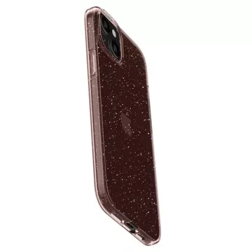 Чохол Spigen Liquid Crystal Glitter для Apple iPhone 15 - рожево-прозорий