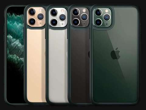 Чохол Spigen Ultra Hybrid для Apple iPhone 11 Pro Midnight green Alogy glass