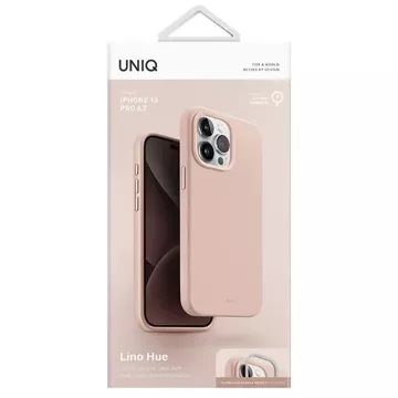 Чохол UNIQ Lino Hue для iPhone 15 Pro Max 6.7" Magclick Charging pink/blush pink