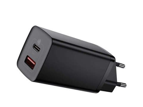 Швидкий зарядний пристрій Baseus GaN2 Lite USB USB-C 65W EU Black