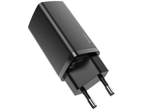 Швидкий зарядний пристрій Baseus GaN2 Lite USB USB-C 65W EU Black