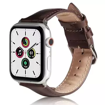 Шкіряний ремінець для смарт-годинника Beline для Apple Watch 38/40/41 мм коричневий / коричневий