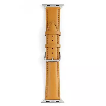 Шкіряний ремінець для смарт-годинника Beline для Apple Watch 42/44/45/49 мм світло-коричневий/світло-коричневий