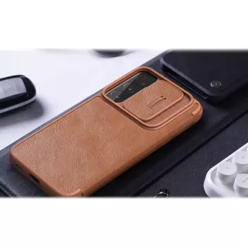 Шкіряний чохол Nillkin Qin Pro для Samsung Galaxy S22 Camera Protector Holster Cover Flip Cover Black