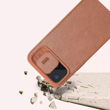 Шкіряний чохол Nillkin Qin Pro Leather Flip Case with Camera Cover для iPhone 15 Pro Max - чорний