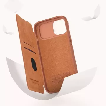 Шкіряний чохол Nillkin Qin Pro Leather Flip Case with Camera Cover для iPhone 15 Pro Max - чорний