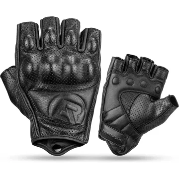 Шкіряні мотоциклетні рукавички Rockbros 16220006002 M - чорні