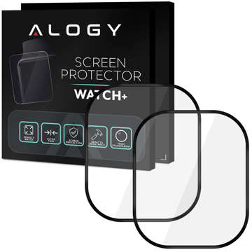 2 гнучкі скляні 3D Alogy Screen Protector Pro для Apple Watch Ultra 49 мм, чорний