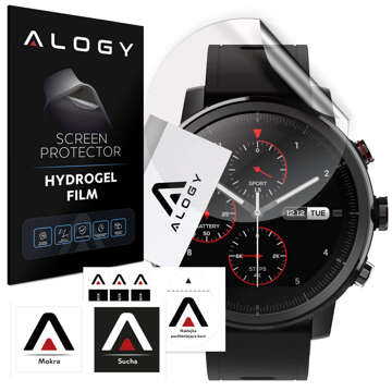 2 гідрогелеві захисні плівки Alogy Hydrogel для Smartwatch для Xiaomi Amazfit Stratos