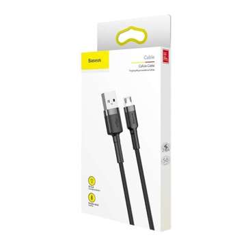 2-метровий кабель Baseus Cafule USB - Micro USB 1,5 A (сіро-чорний)