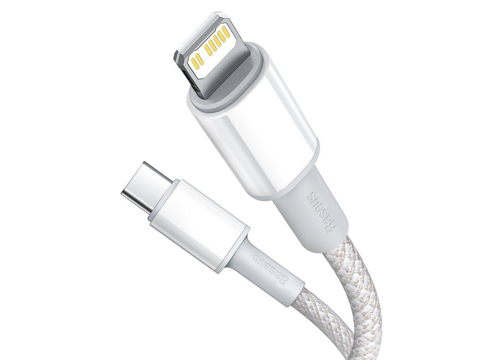 2 м кабель Baseus USB-C Type C до Lightning PD 20 Вт білий