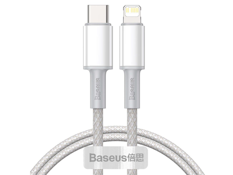 2 м кабель Baseus USB-C Type C до Lightning PD 20 Вт білий