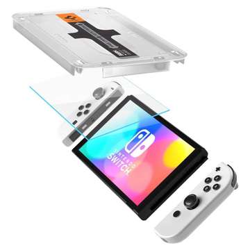 2x Загартоване скло Spigen Glas.tR EZ Fit для Nintendo Switch Oled