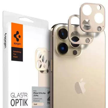 2x Скляна кришка для камери Spigen Optik.TR Camera Protector для iPhone 13 Pro / 13 Pro Max Gold