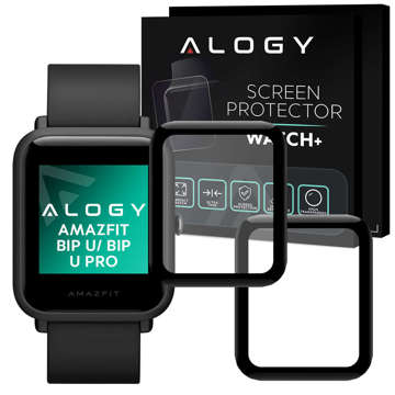 2x гнучкий 3D Alogy Glass для Xiaomi Amazfit Bip U / Bip U Pro Black