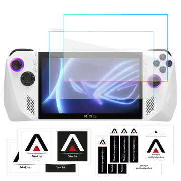 2x загартоване скло для Asus ROG Ally for Alogy Screen Protector Pro 9H Console Screen