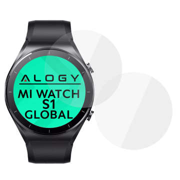 2x захисне скло із загартованого скла Alogy для Xiaomi Mi Watch S1 Global