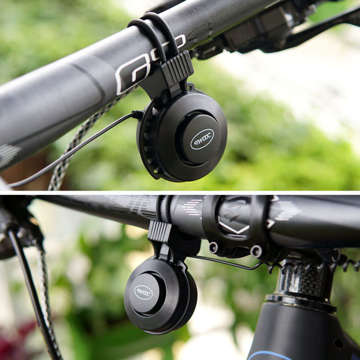 Alogy Водонепроникний велосипедний клаксон електричний дзвінок для керма водонепроникний електронний 120 дБ 4 режими Чорний