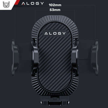 Alogy 3in1 Автомобільний тримач для телефону для віконного вікна для приладової панелі, решітки кабіни, чорний USB-C кабель 2,4 A 1 м