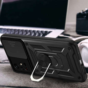 Alogy Camshield Stand Ring Armored Camera Cover для Poco M4 Pro 4G / LTE чорний