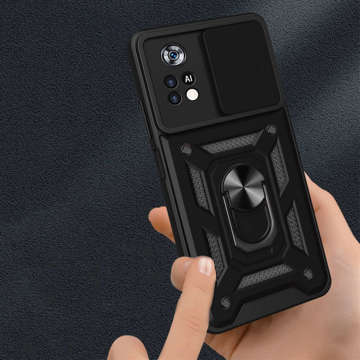 Alogy Camshield Stand Ring Armored Camera Cover для Poco M4 Pro 4G / LTE чорний