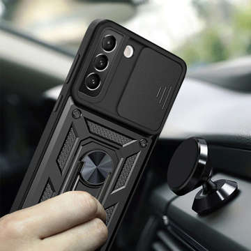 Alogy Camshield Stand Ring Armored Case with Camera Cover для Samsung Galaxy S22 Plus Чорне скло