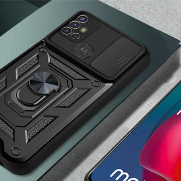 Alogy Camshield Stand Ring Camera Cover Case для Motorola Moto G10 / G20 / G30 чорний