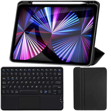 Alogy Case Bluetooth Keyboard Touchpad 4in1 Magnetic Pencil для Apple iPad Pro 12.9 2021 Чорний