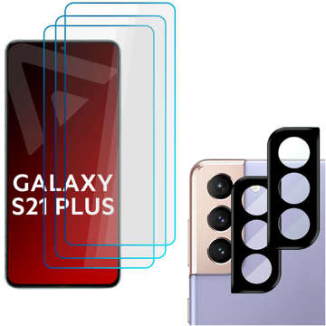 Alogy Glass Pack 3x Загартоване скло для екрану 9h 2x Скло для лінзи для Samsung Galaxy S21 Plus