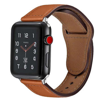 Alogy Leather Strap Band Leather for Apple Watch 1/2/3/4/5/6/7/8/SE/ULTRA (42/44/45/49mm) коричневий