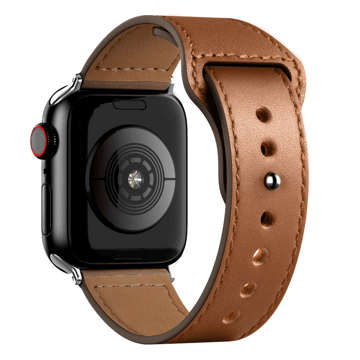 Alogy Leather Strap Band Leather for Apple Watch 1/2/3/4/5/6/7/8/SE/ULTRA (42/44/45/49mm) коричневий