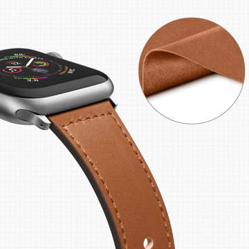 Alogy Leather Strap Band Leather for Apple Watch 1/2/3/4/5/6/7/8/SE/ULTRA (42/44/45/49mm) коричневий