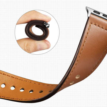 Alogy Leather Strap Band Leather for Apple Watch 1/2/3/4/5/6/7/8/SE/ULTRA (42/44/45/49mm) коричневий