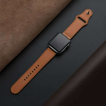 Alogy Leather Strap Band Leather for Apple Watch 1/2/3/4/5/6/7/8/SE/ULTRA (42/44/45/49mm) коричневий