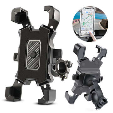 Alogy One Touch Bike Phone Holder 4.5-7" на кермо для велосипеда мотоцикла скутера Чорний